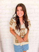 Load image into Gallery viewer, Much Needed Mocha Bow Top