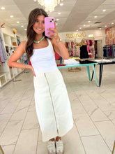Load image into Gallery viewer, Southern Charm Oatmeal Midi Skirt