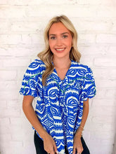 Load image into Gallery viewer, Time To Vacay Blue Top