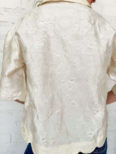 Load image into Gallery viewer, Scallop Secrets Ivory Jacquard Top