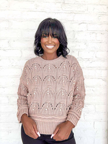 Classy Details Light Mocha Top