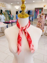 Load image into Gallery viewer, Bow And Heart Silk Bandana Scarf