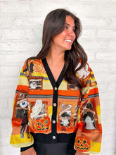 Load image into Gallery viewer, Queen Of Sparkles Multi Spooky Windows Cardigan