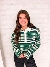 Load image into Gallery viewer, Miles On It Stripe Green Top