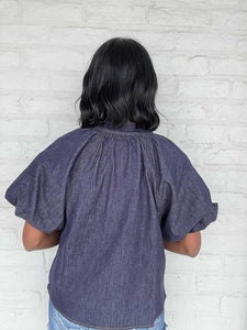THML I Need A Minute Denim Top