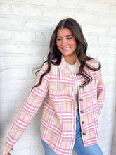 Load image into Gallery viewer, Checkered Pattern Lilac Mix Jacket