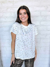 Load image into Gallery viewer, Queen Of Sparkles White Multi Rhinestone Tee