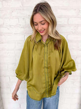 Load image into Gallery viewer, Enough Talking Olive Top