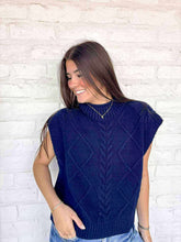 Load image into Gallery viewer, Notice Me Navy Top