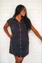 Load image into Gallery viewer, Cool Whisper Black Denim Dress