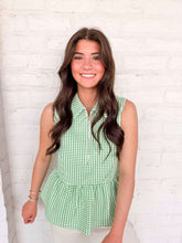 Load image into Gallery viewer, Over The Hill Green Stripe Top