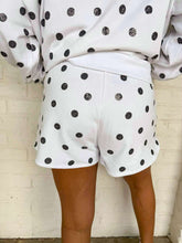 Load image into Gallery viewer, Queen Of Sparkles Queen Card White &amp; Black Polka Dot Short