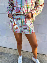 Load image into Gallery viewer, Queen Of Sparkles Rainbow Plaid Daiquiri Shorts