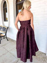Load image into Gallery viewer, Embossed Babe Burgundy Dress