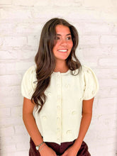 Load image into Gallery viewer, Treat Yourself Floral Cream Knit Top