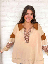 Load image into Gallery viewer, Falling Slowly Taupe Combo Top