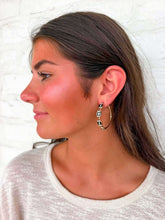 Load image into Gallery viewer, Football Gameday Hoop Earrings