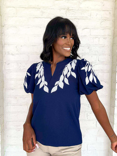 Moving Pieces Navy Top
