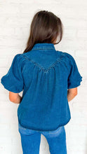Load image into Gallery viewer, Carry Me Away Dark Denim Top