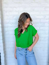 Load image into Gallery viewer, Simple Joy Green Top