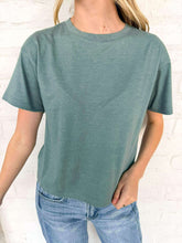 Load image into Gallery viewer, Fill My Cup Cropped Ash Jade Tee