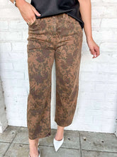 Load image into Gallery viewer, The Floral Barrel Brown Denim Jean