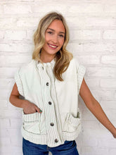 Load image into Gallery viewer, Still The Same Oatmeal Cardigan Vest