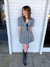 Load image into Gallery viewer, Meet You There Black Gingham Dress