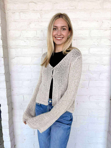 What I Am Cream Net Cardigan