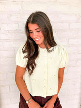 Load image into Gallery viewer, Treat Yourself Floral Cream Knit Top
