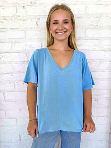 Soft And Comfy Blue Top