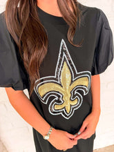 Load image into Gallery viewer, Jordan Amanda Fleur De Lis Black Dress