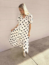 Load image into Gallery viewer, The Statement White Polka Dot Dress