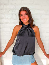Load image into Gallery viewer, From The View Black Halter Top