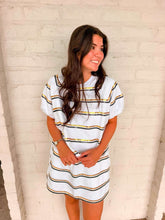 Load image into Gallery viewer, Jordan Amanda Black And Gold White Stripe ***TOP***