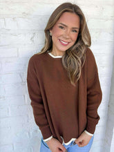 Load image into Gallery viewer, Waving Goodbye Brown Sweater