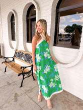 Load image into Gallery viewer, Tropical Moves Green Dress