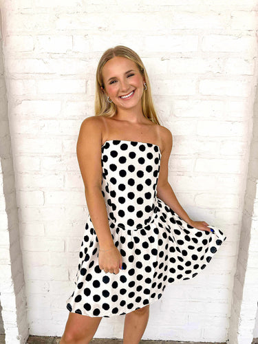 Wild About You Black Polka Dot Dress