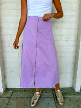 Load image into Gallery viewer, Southern Charm Lavender Midi Skirt