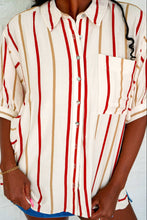 Load image into Gallery viewer, Can’t Keep Up Camel Stripe Top