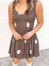 Load image into Gallery viewer, Sweet As Can Be Brown Polka Dot Dress