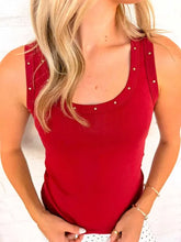 Load image into Gallery viewer, Such A Stud Burgundy Scoop Neck Tank