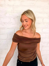 Load image into Gallery viewer, Way To Go Brown Fold Over Top