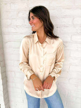 Load image into Gallery viewer, Search For More Oatmilk Satin Top