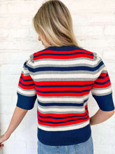 Load image into Gallery viewer, THML Sail To Me Navy Stripe Top