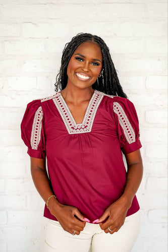 Totally Crazy Burgundy Top