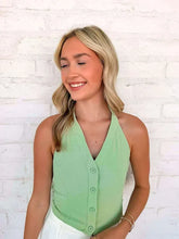 Load image into Gallery viewer, A Chic Halter Sage Top