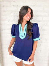 Load image into Gallery viewer, Finding Hope Navy Top