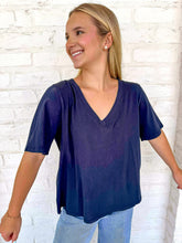 Load image into Gallery viewer, Soft And Comfy Navy Top