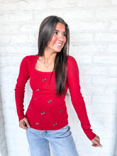 Load image into Gallery viewer, Hold That Thought Sweater Red Top